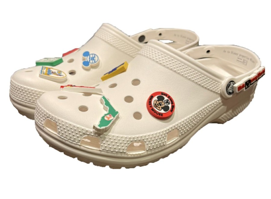 Apparel * | Disney Crocs For Adults 50Th Anniversary Vault White Cheaper