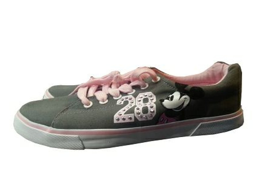 Apparel * | Disney Tennis Shoes For Women Mickey Mouse 28 Pink & Gray New Threads