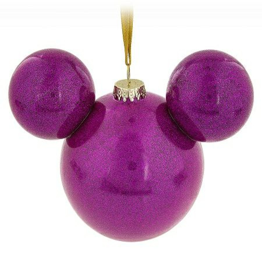 Christmas Ornaments * | Disney Christmas Ornament Mickey Mouse Icon Magenta Bargain Sale