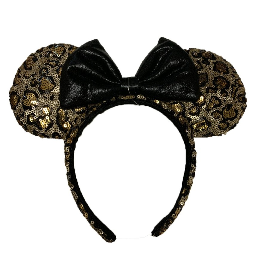 Apparel * | Disney Ears Headband Minnie Mouse Leopard Print Sequined Classical