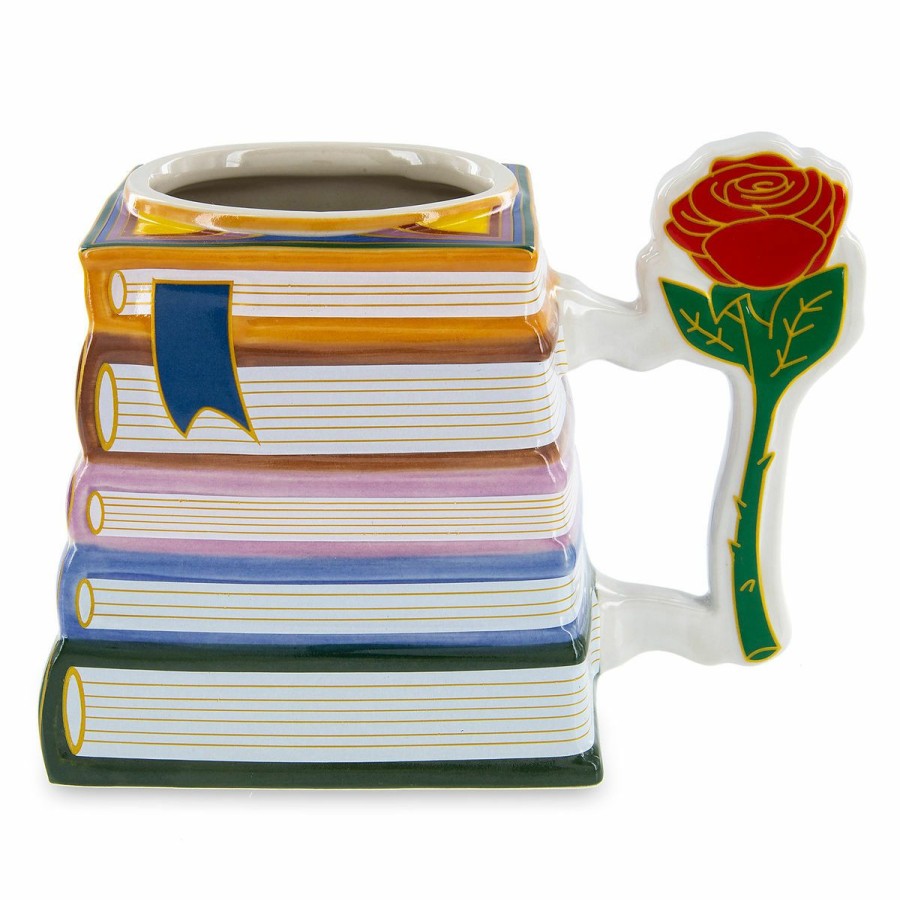 Mugs * | Disney Coffee Mug Belle Books Sculpted Fashionable