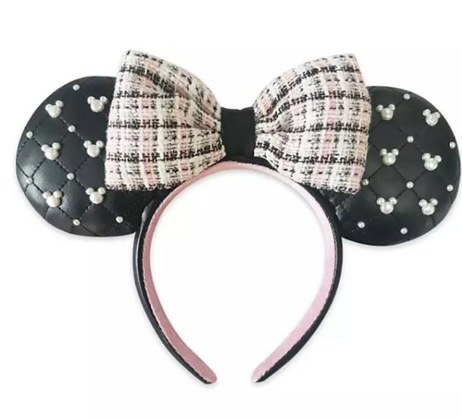 Apparel * | Disney Ears Headband Minnie Mouse Tweed & Pearl Popular