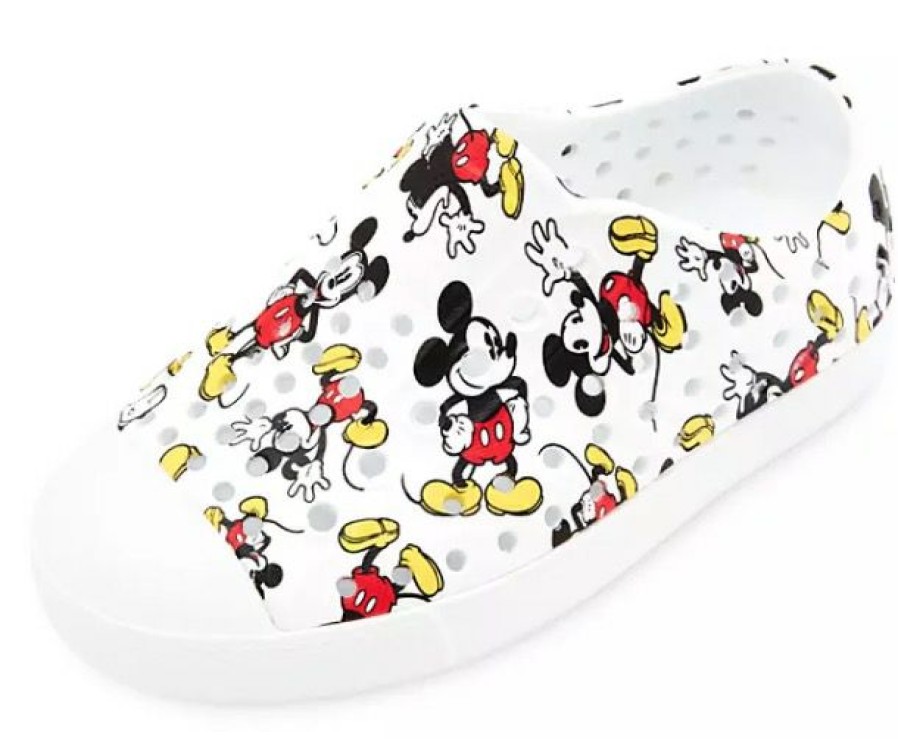 Apparel * | Disney Native Shoes For Kids Mickey Mouse White Hot Sell