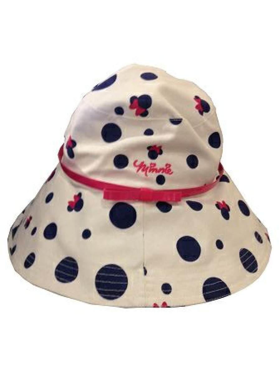 Apparel * | Disney Sun Hat For Women Minnie Mouse Polka Dots Pink Band Bargain Sale