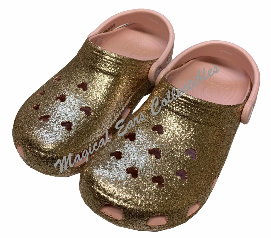 Apparel * | Disney Crocs For Adults Mickey Mouse Rose Gold Glitter Discount