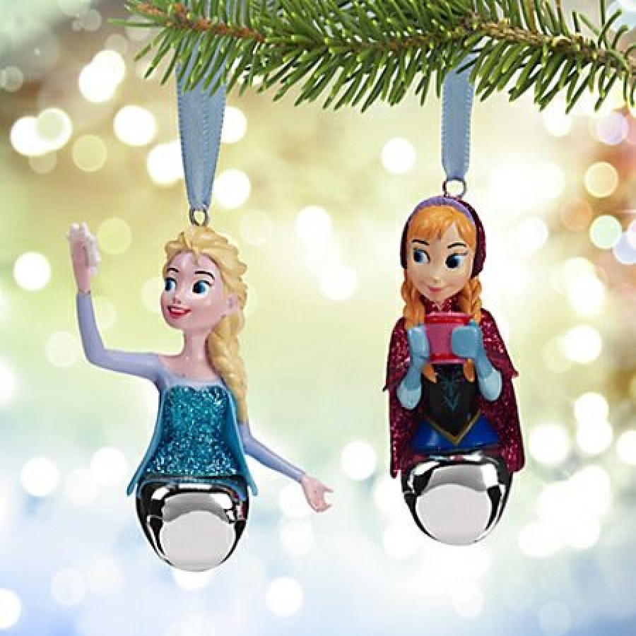 Christmas Ornaments * | Disney Christmas Ornament Set Anna And Elsa Bells Top Sellers