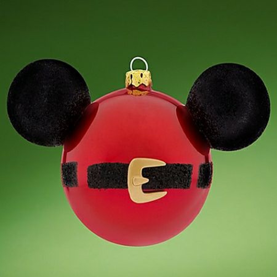 Christmas Ornaments * | Disney Mickey Ears Icon Ornament Santa Mickey Mouse Belt Reliable Quality