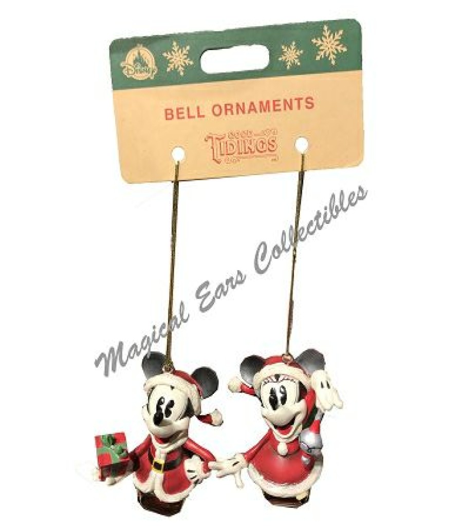 Christmas Ornaments * | Disney Bell Ornament Set Turn Of The Century Mickey And Minnie Cheaper