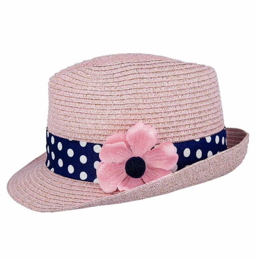 Apparel * | Disney Straw Fedora Minnie Mouse With Flower Youth Fashionable