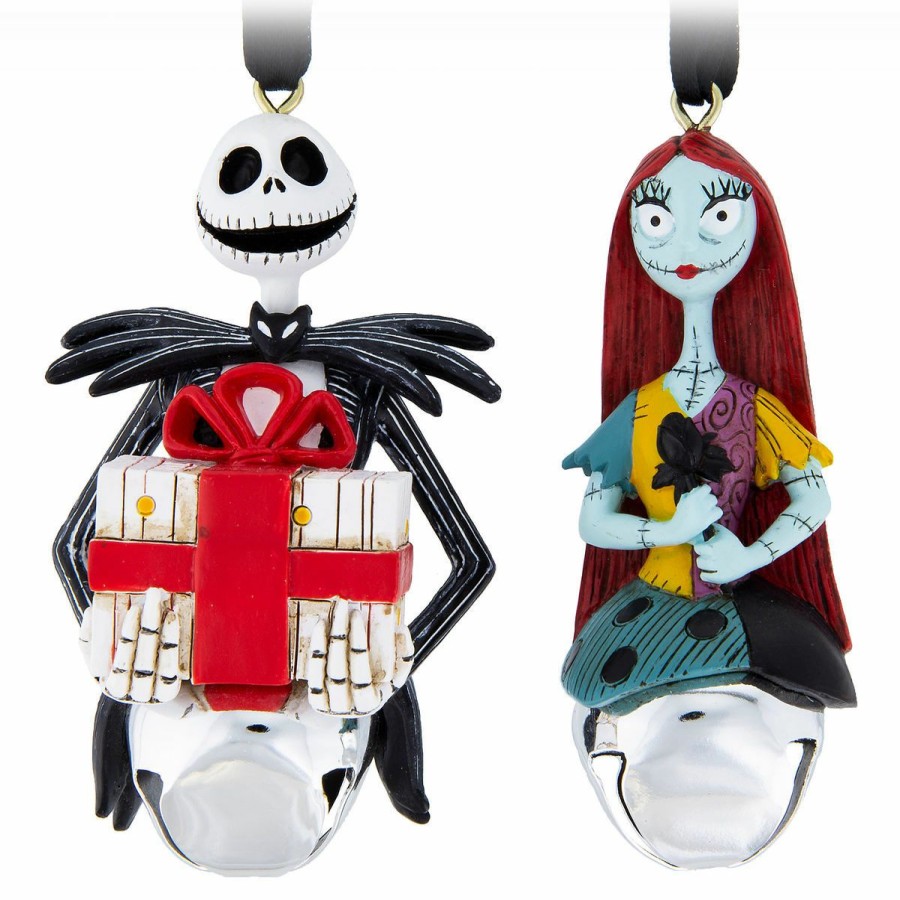 Christmas Ornaments * | Disney Bell Ornament Set Jack Skellington And Sally Best-Selling