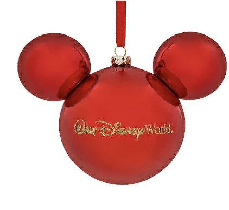 Christmas Ornaments * | Disney Christmas Ornament Mickey Mouse Icon Red Walt Disney World 100% Guarantee