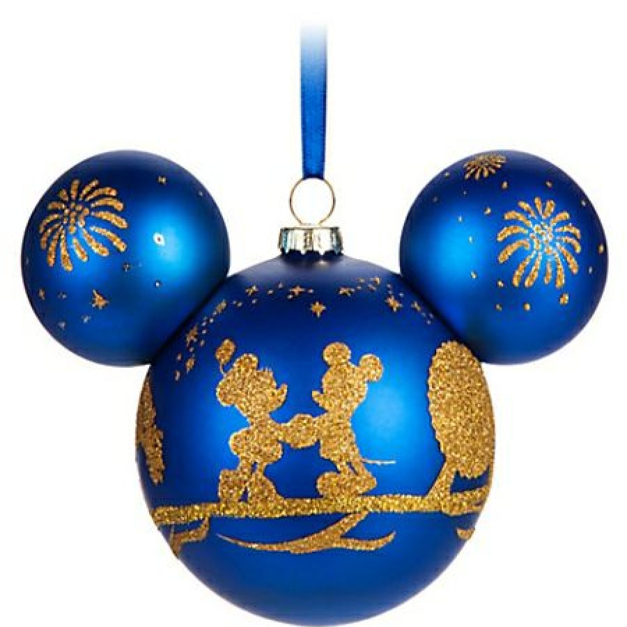 Christmas Ornaments * | Disney Mickey Ears Christmas Ornament Four Parks Glitter Top Sell