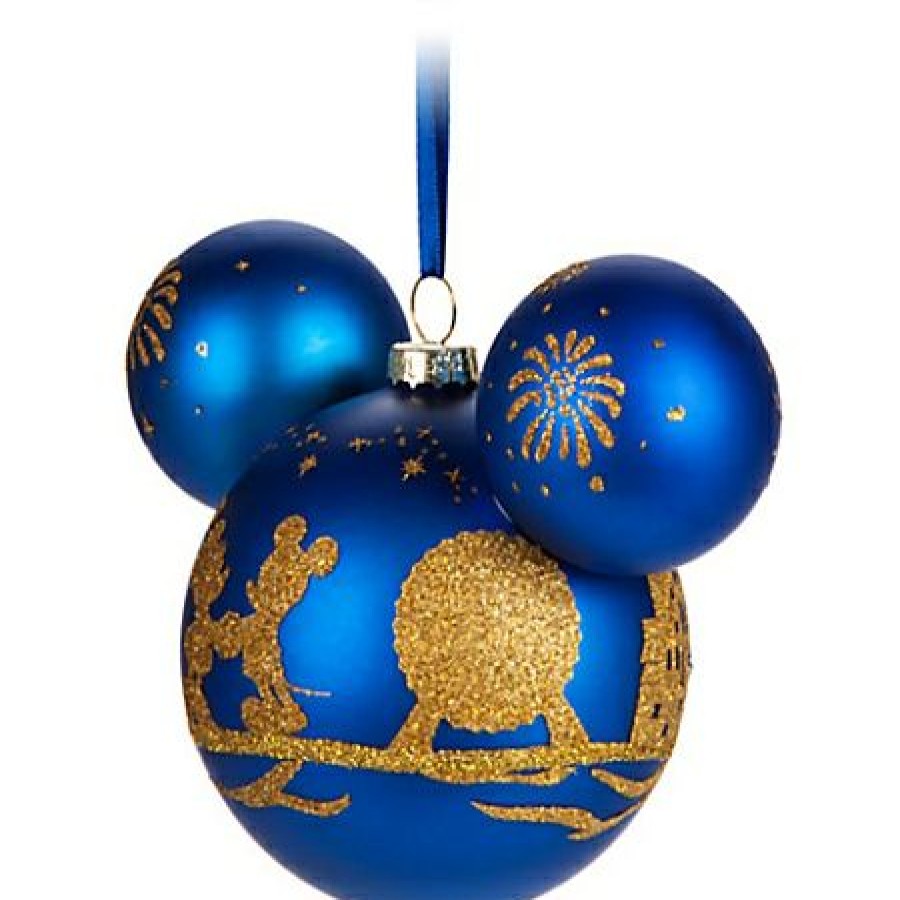 Christmas Ornaments * | Disney Mickey Ears Christmas Ornament Four Parks Glitter Top Sell