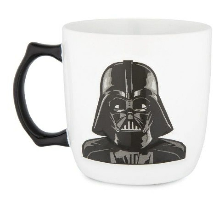 Mugs * | Disney Coffee Mug Darth Vader Star Wars White Excellent Quality