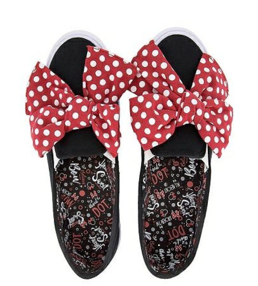 Apparel * | Disney Canvas Shoes For Women Minnie Mouse Big Red Bow Hot Sell