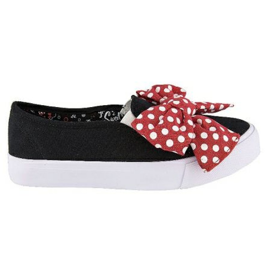 Apparel * | Disney Canvas Shoes For Women Minnie Mouse Big Red Bow Hot Sell