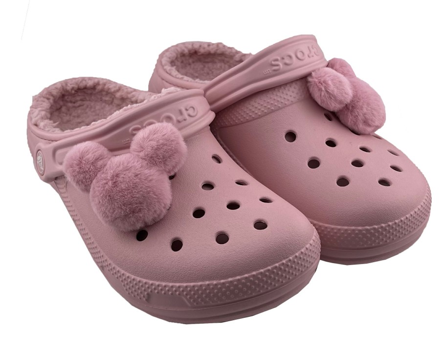 Apparel * | Disney Crocs For Adults Mickey Mouse Pom Pom Pink Bargain Sale