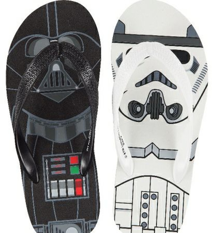 Apparel * | Disney Flip Flops For Boys Star Wars Darth Vader And Stormtrooper Tendy Style