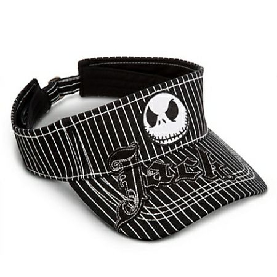 Apparel * | Disney Sun Visor Hat Jack Skellington Striped 100% Guarantee