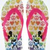 Apparel * | Disney Flip Flops For Girls Peace Love Mickey Best Price