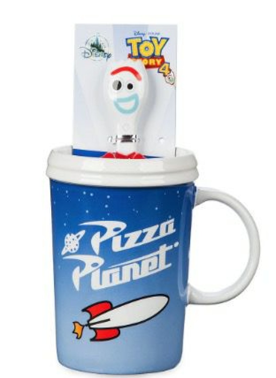 Mugs * | Disney Coffee Mug With Spoon Pizza Planet And Forky Toy Story 4 Outlet