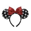 Apparel * | Disney Ears Headband Hat Minnie Mouse Polka Dot Black And White Hot Sell