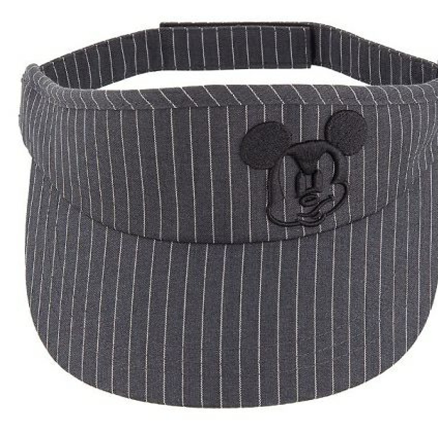 Apparel * | Disney Sun Visor Hat Mickey Mouse Pinstripe Best-Selling