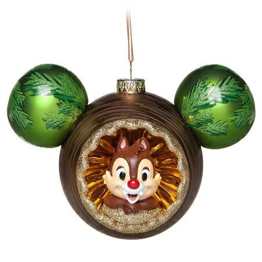 Christmas Ornaments * | Disney Christmas Ornament Mickey Icon Chip N Dale Double Sided Opening Sales