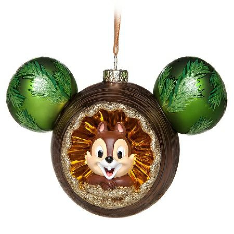 Christmas Ornaments * | Disney Christmas Ornament Mickey Icon Chip N Dale Double Sided Opening Sales