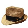 Apparel * | Disney Hat Fedora Hat Mickey Mouse Band Brown Wicker Top Sell