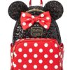 Apparel * | Disney Loungefly Backpack Minnie Mouse Sequin And Polka Dot Top Sellers