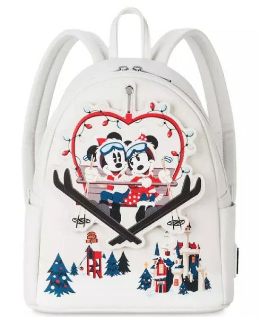 Apparel * | Disney Loungefly Backpack Mickey And Minnie Mouse Holiday 100% Guarantee