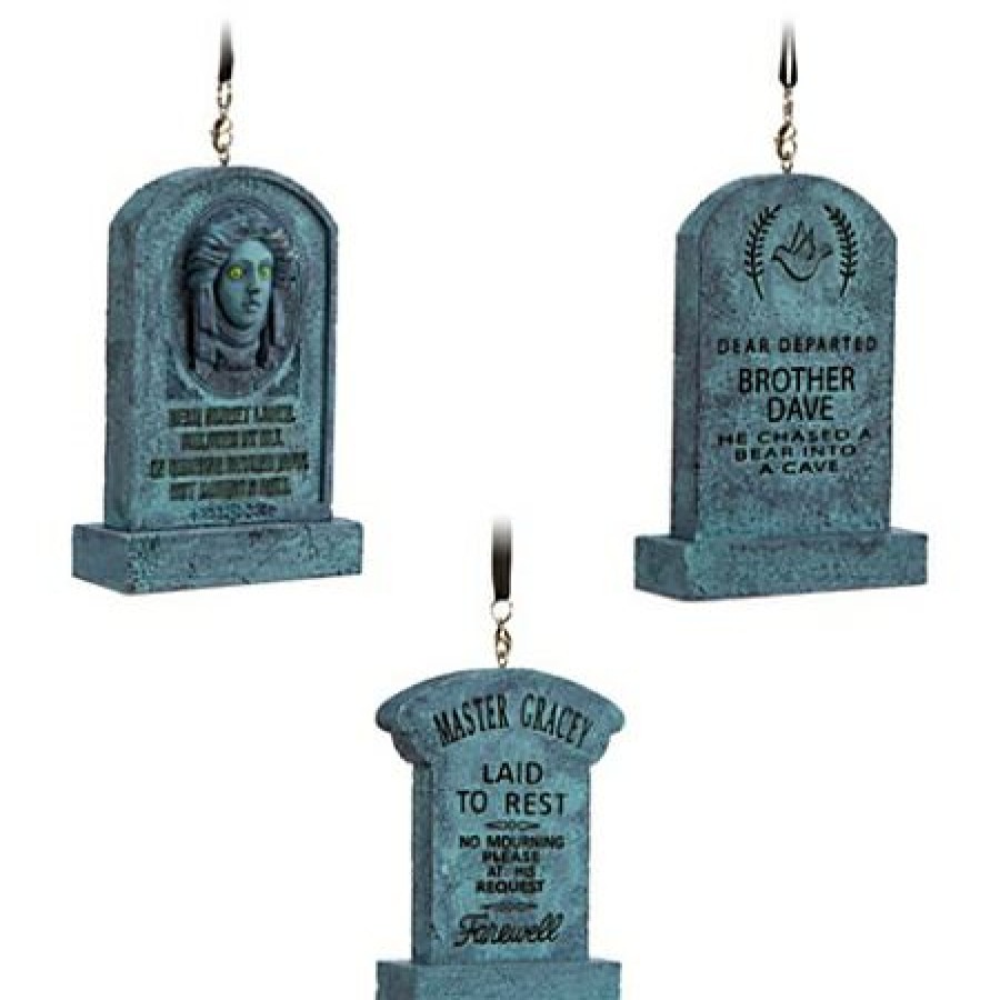 Christmas Ornaments * | Disney Christmas Ornament Set The Haunted Mansion Tombstones Lower Prices