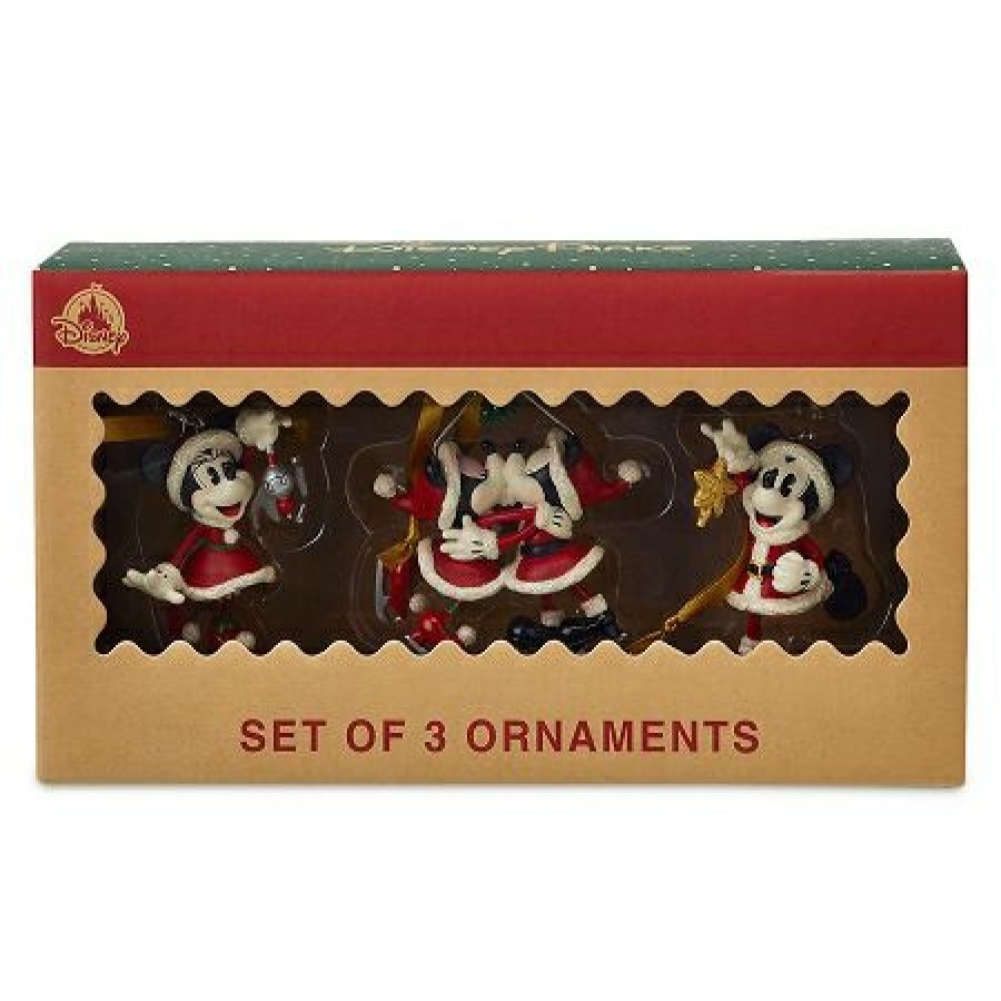 Christmas Ornaments * | Disney Holiday Ornament Set Turn Of The Century Mickey And Minnie Top Sell